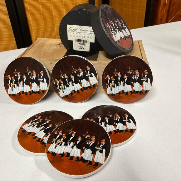 Santa Barbara ceramic design coasters - Picture 2 of 2